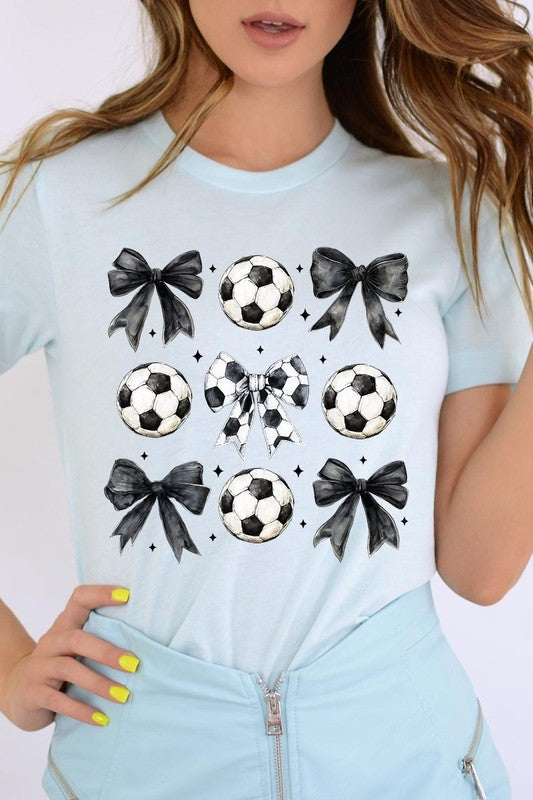 Retro Soccer Bow Graphic Tee