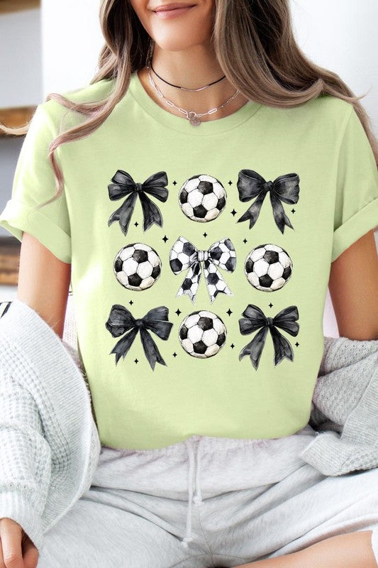 Retro Soccer Bow Graphic Tee