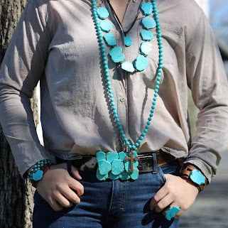 Hair-on-Hide Brown & White Genuine Leather Belt