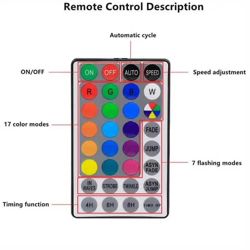 24 LED RGB 16 Colors Rose Tree Night Light Battery And USB Plug Operated Rose Flower Fairy Lights Remote Control by DailySale
