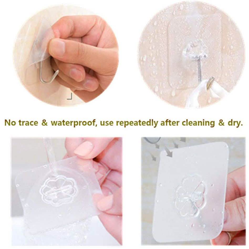 24-Pack: Adhesive Hooks Kitchen Wall Hooks by DailySale