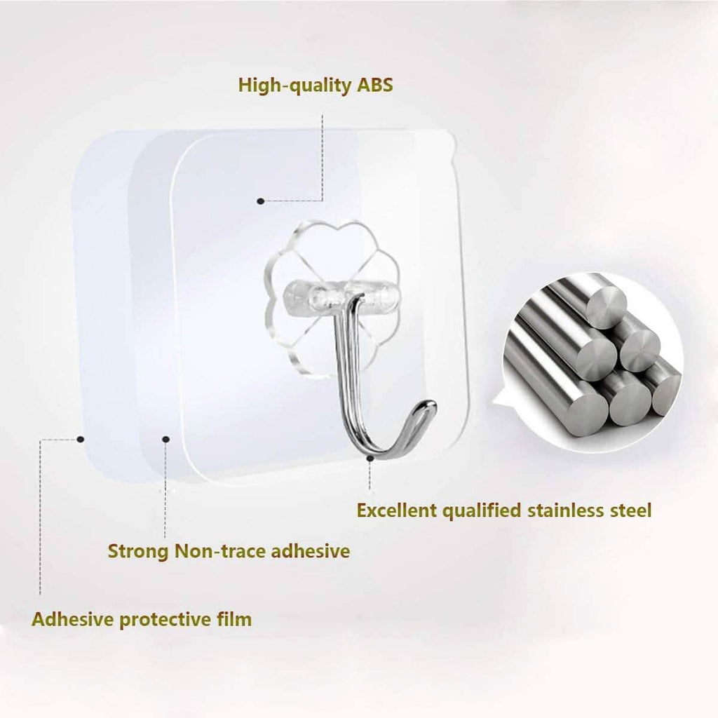 24-Pack: Adhesive Hooks Kitchen Wall Hooks by DailySale