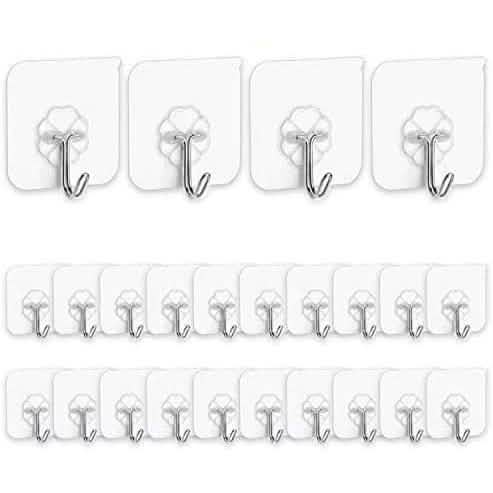 24-Pack: Adhesive Hooks Kitchen Wall Hooks by DailySale