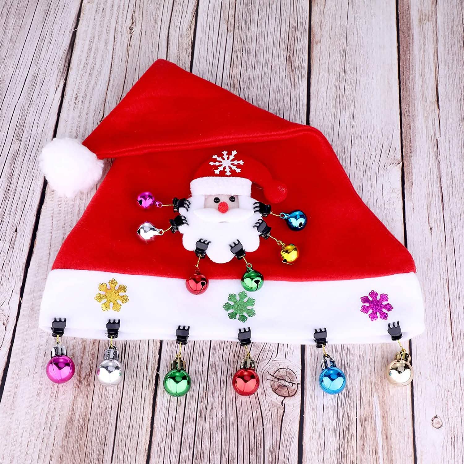 24-Piece: Christmas Beard Baubles Ornaments Santa Claus Beard Bells by DailySale