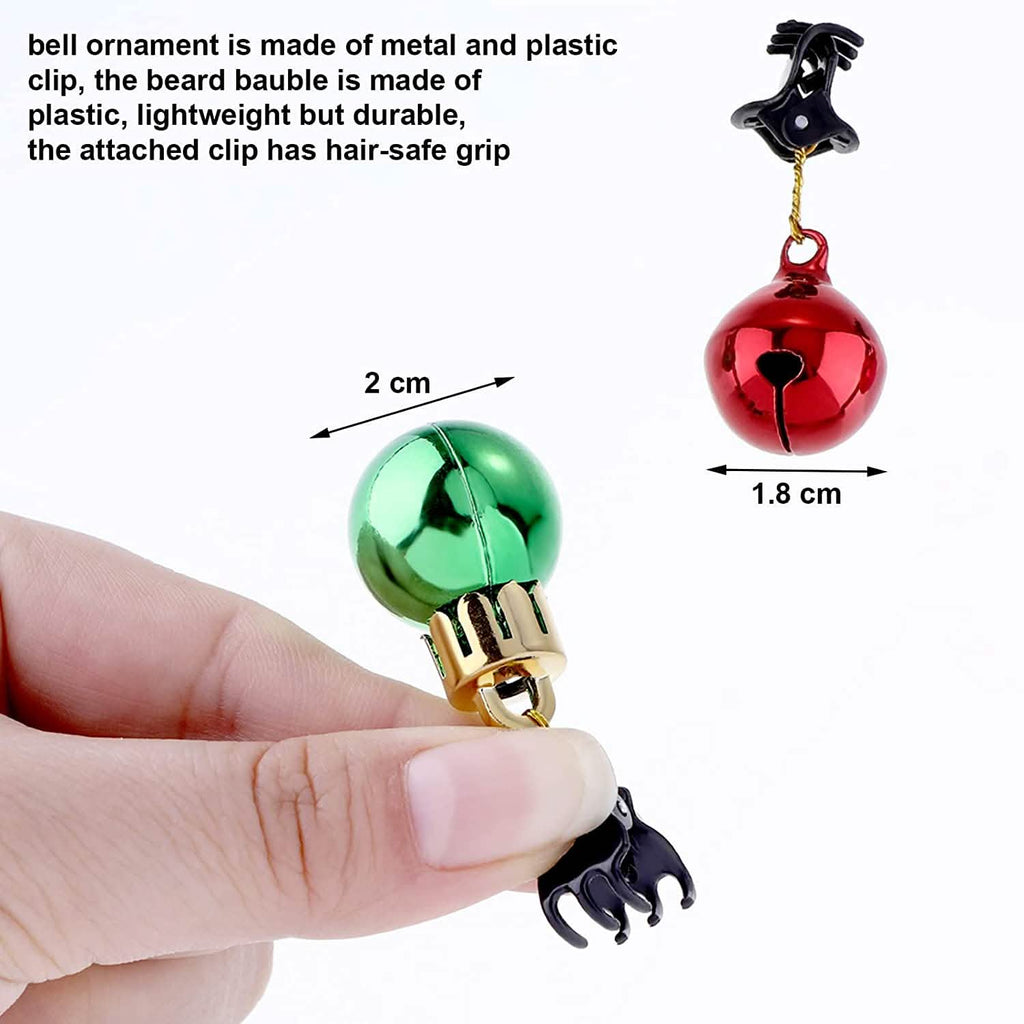 24-Piece: Christmas Beard Baubles Ornaments Santa Claus Beard Bells by DailySale