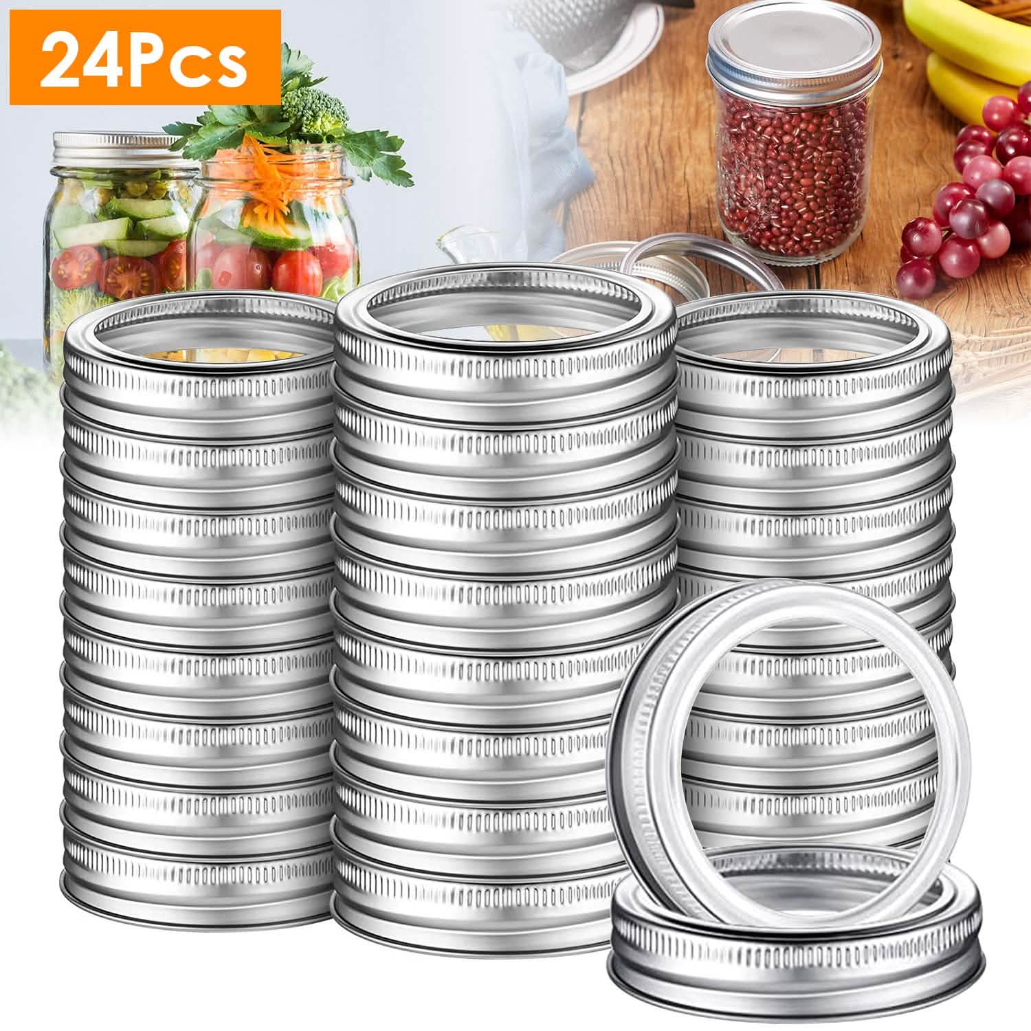 24-Piece: Regular Mouth Canning Jar by DailySale