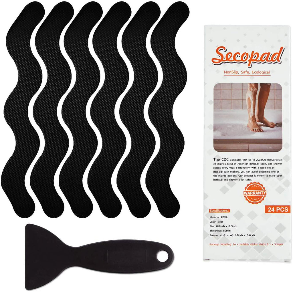 24-Piece: Safe Tub Strips Adhesive Non-Slip Shower Stickers Set by DailySale