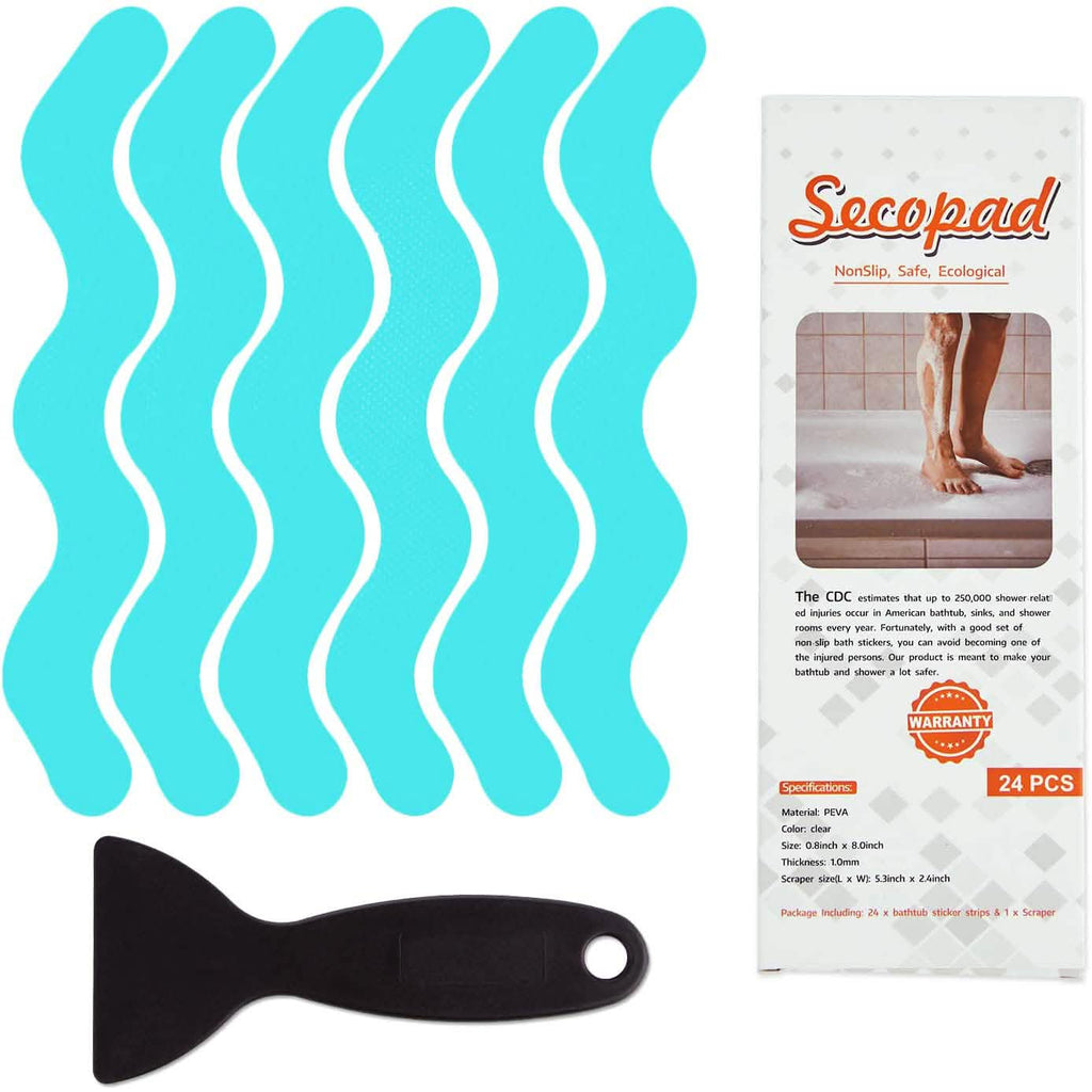 24-Piece: Safe Tub Strips Adhesive Non-Slip Shower Stickers Set by DailySale