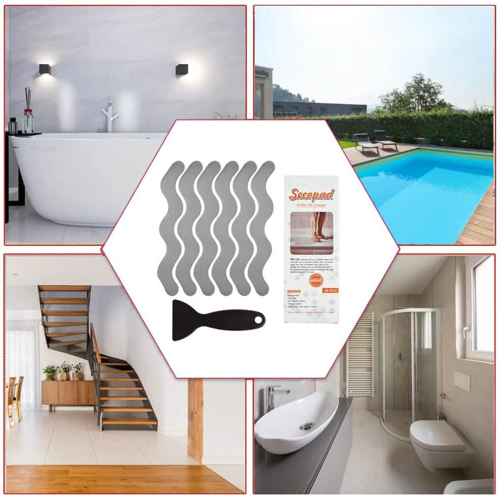 24-Piece: Safe Tub Strips Adhesive Non-Slip Shower Stickers Set by DailySale