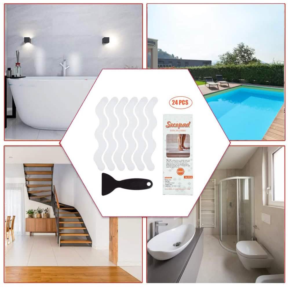 24-Piece: Safe Tub Strips Adhesive Non-Slip Shower Stickers Set by DailySale