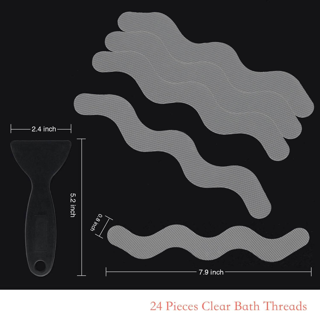 24-Piece: Safe Tub Strips Adhesive Non-Slip Shower Stickers Set by DailySale