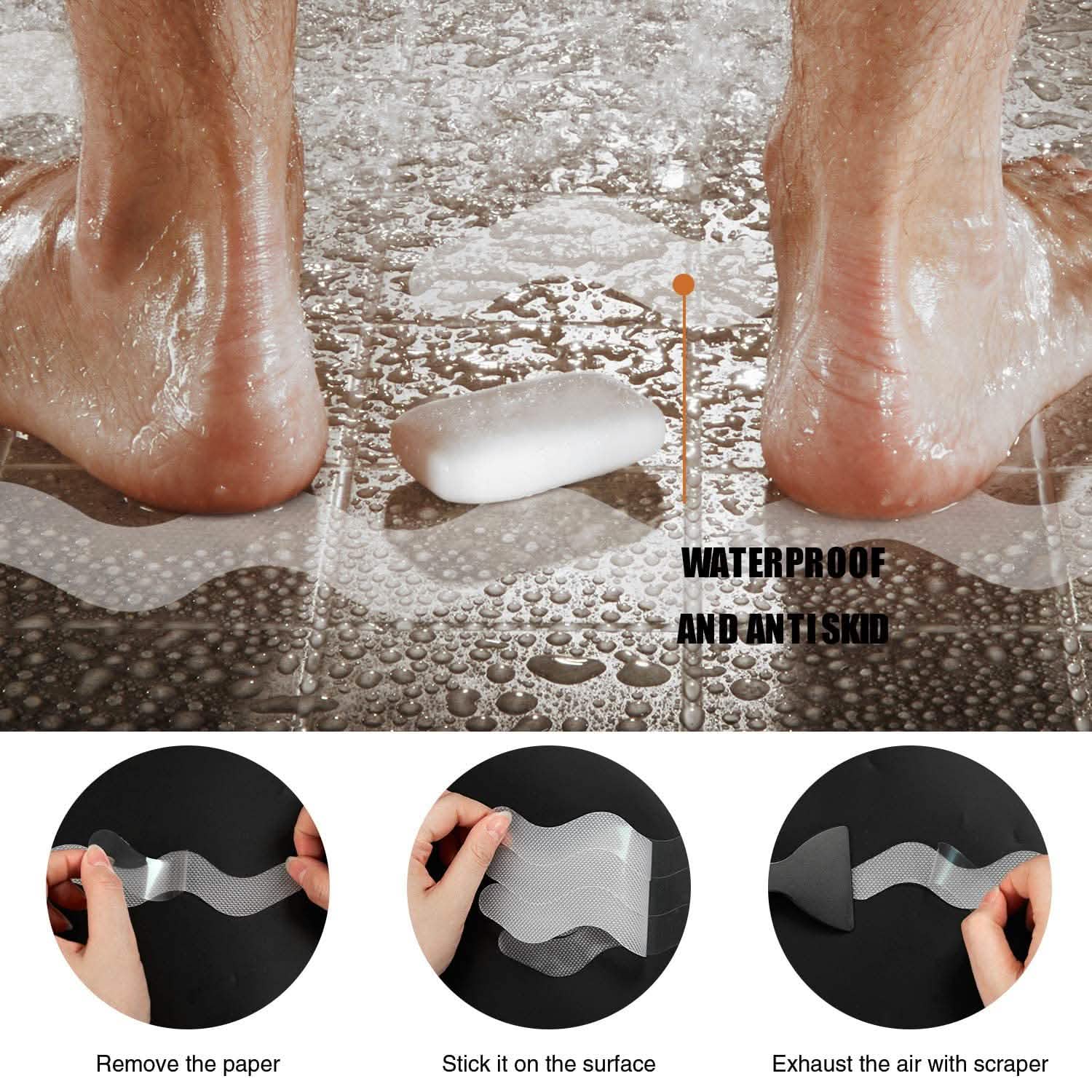 24-Piece: Safe Tub Strips Adhesive Non-Slip Shower Stickers Set by DailySale