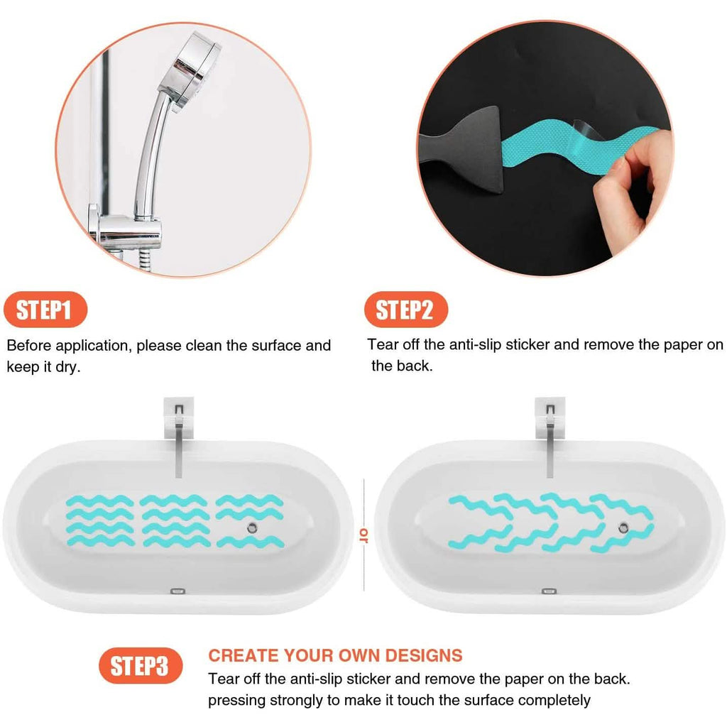 24-Piece: Safe Tub Strips Adhesive Non-Slip Shower Stickers Set by DailySale