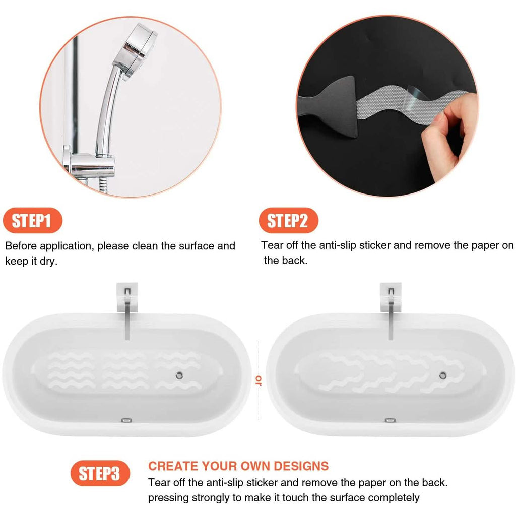 24-Piece: Safe Tub Strips Adhesive Non-Slip Shower Stickers Set by DailySale