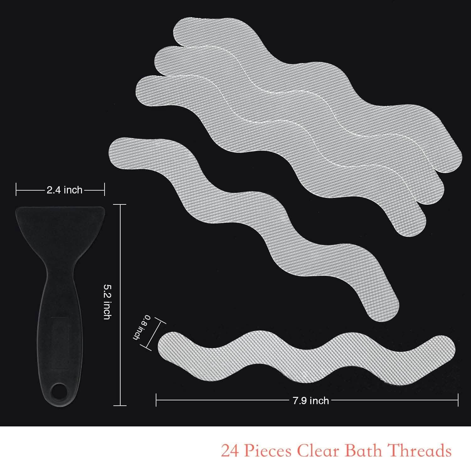 24-Piece: Safe Tub Strips Adhesive Non-Slip Shower Stickers Set by DailySale
