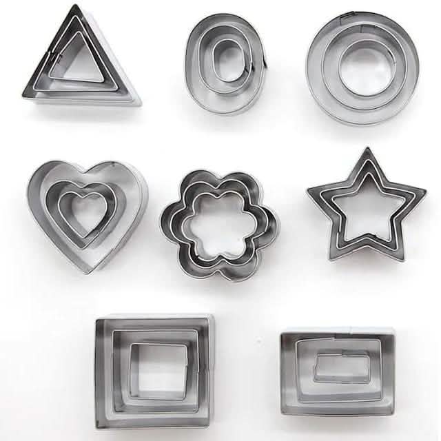 24-Piece: Stainless Steel Cookie Cutters Set by DailySale