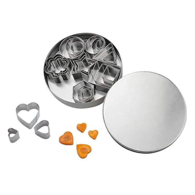24-Piece: Stainless Steel Cookie Cutters Set by DailySale