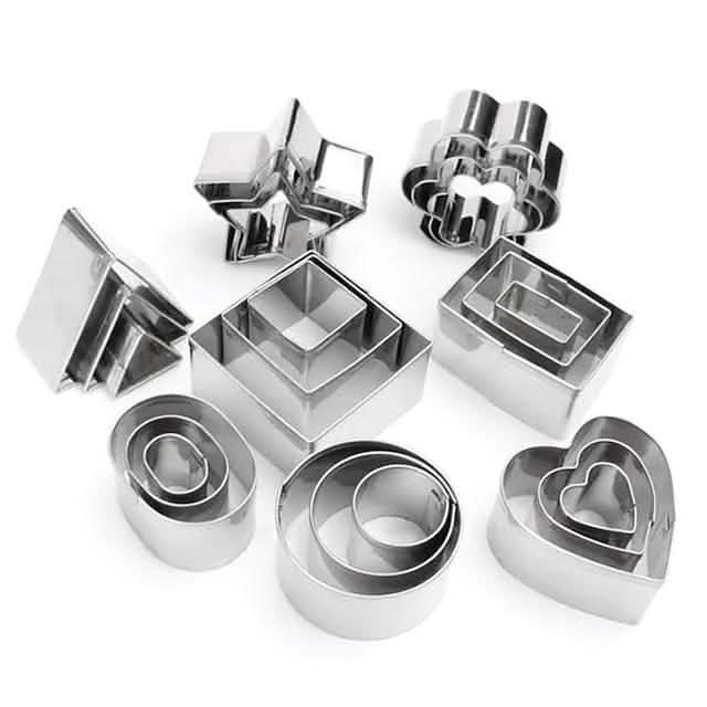 24-Piece: Stainless Steel Cookie Cutters Set by DailySale
