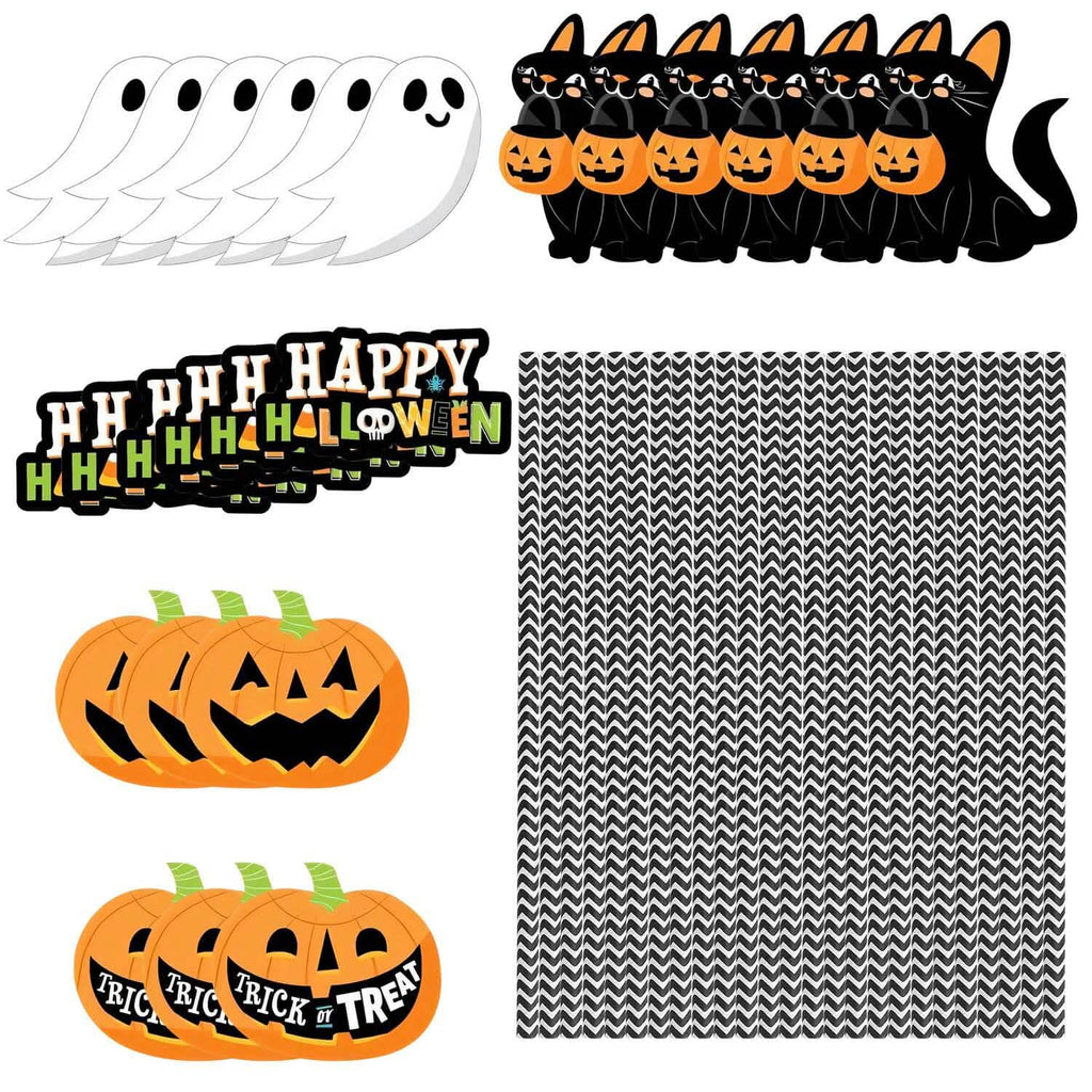 24-Pieces: Halloween Party Striped Decorative Paper Straws by DailySale