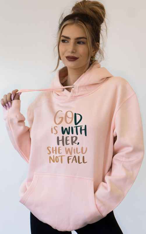 God With Her She Will Not Fall Graphic Sweatshirt