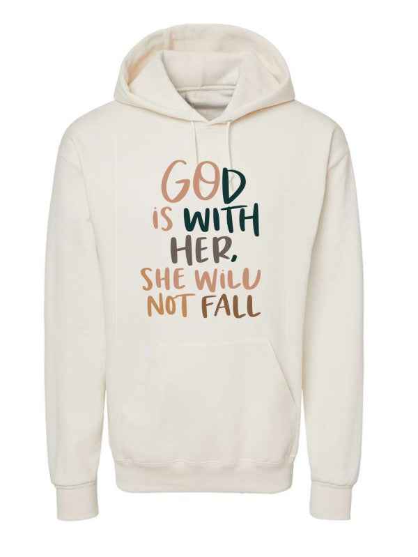 God With Her She Will Not Fall Graphic Sweatshirt