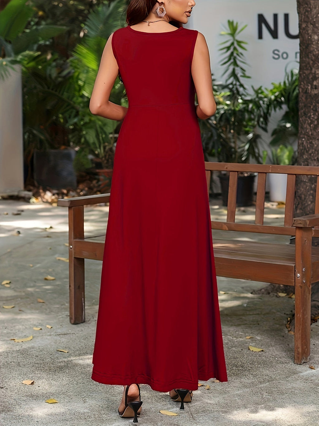 Sleeveless Flowy Maxi Dress by Shopiebay