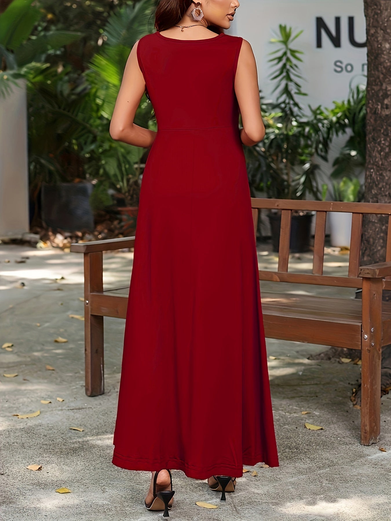 Sleeveless Flowy Maxi Dress by Shopiebay