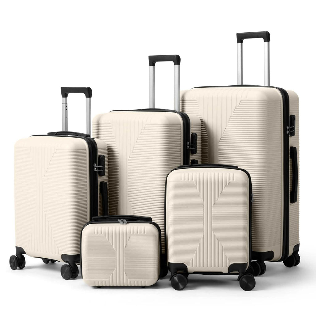 5-Piece Lightweight Luggage Set with Lock – 12/16/20/24/28 Inch by DailySale