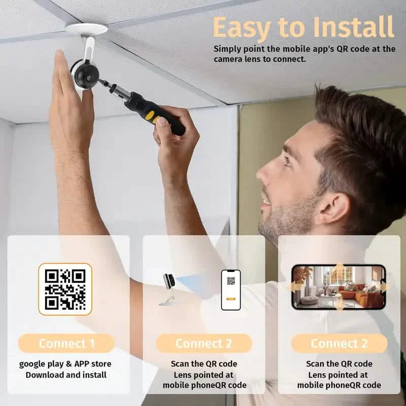 3MP Wireless Smart AI Home Security Camera – Two-Way Audio, Motion Detection, Night Vision by DailySale