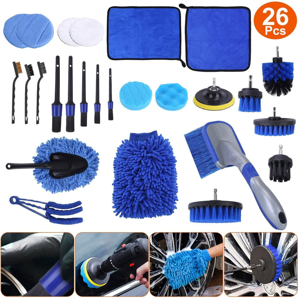 26-Pieces: Car Detailing Brush Kit by DailySale