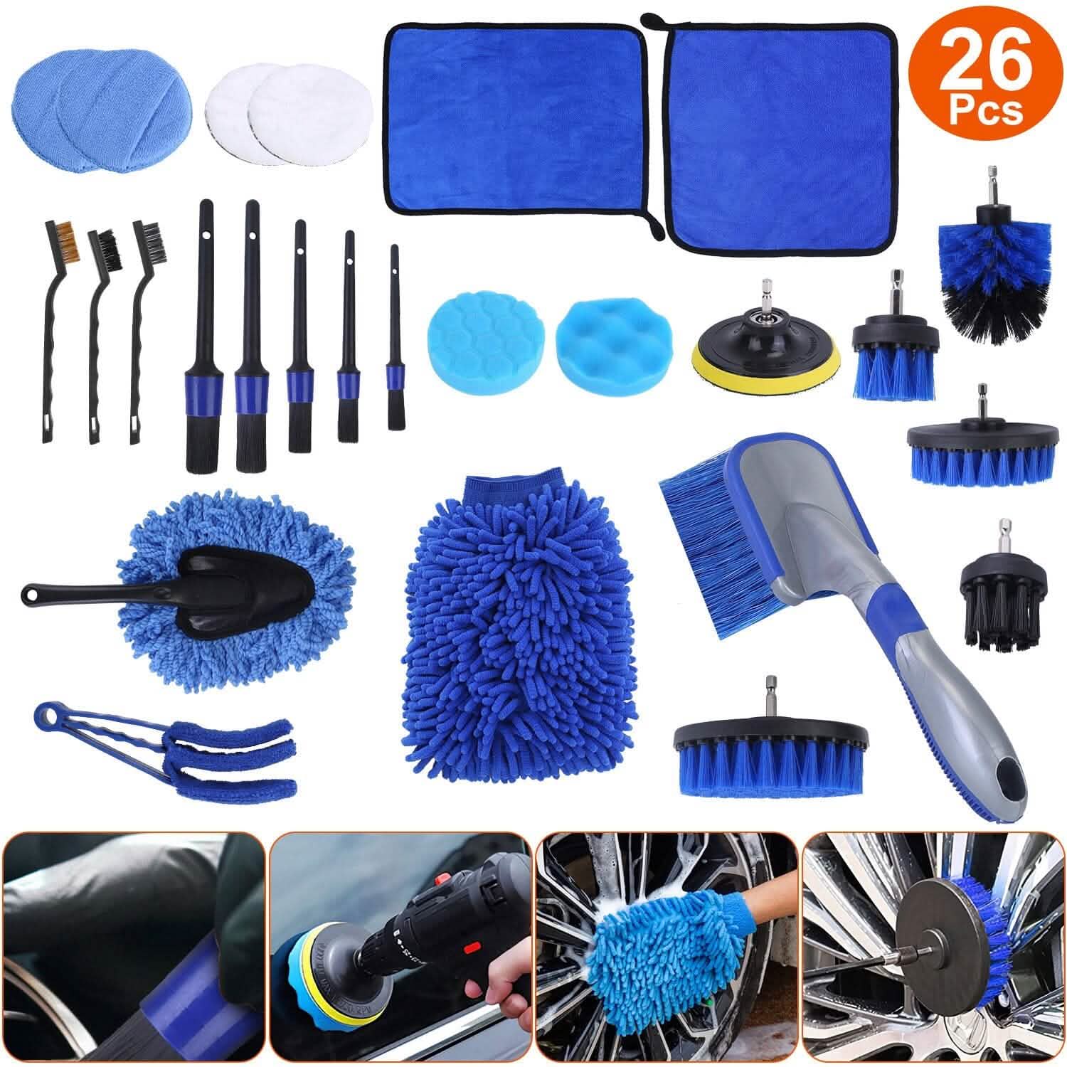 26-Pieces: Car Detailing Brush Kit by DailySale