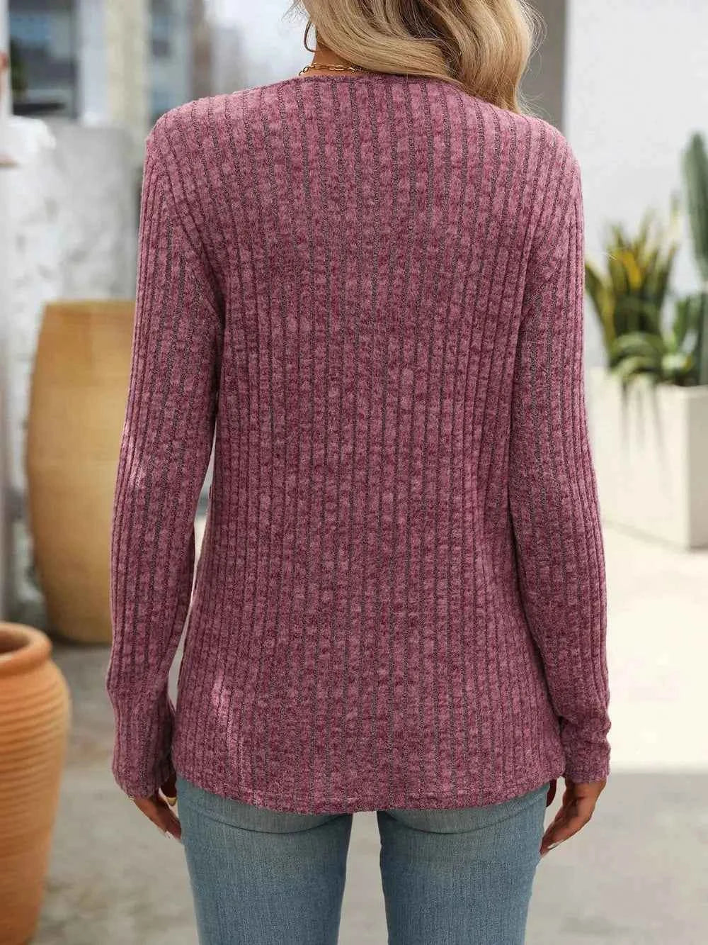 Mandy Square Neck Long Sleeve T Shirt