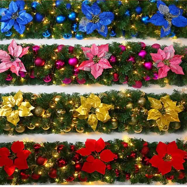 2.7 Meter Christmas Rattan Garland Decorative by DailySale
