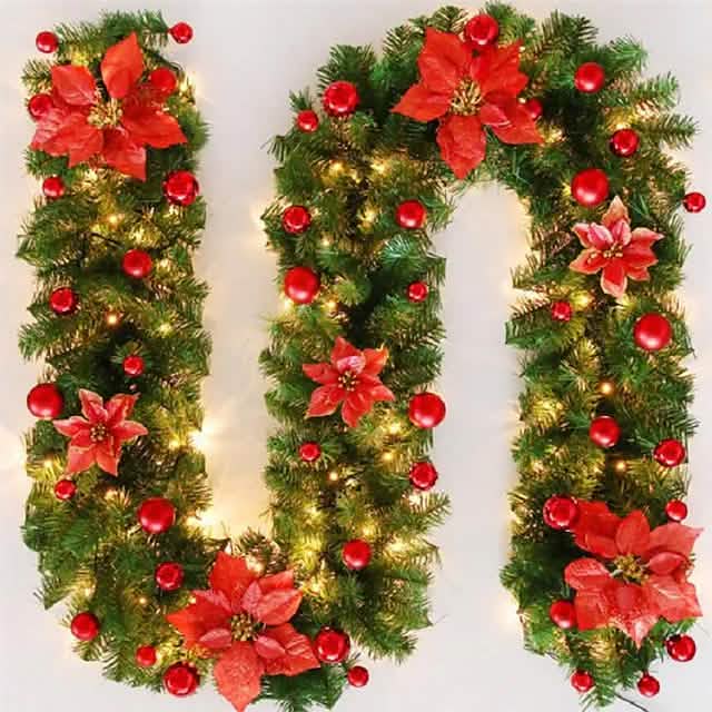 2.7 Meter Christmas Rattan Garland Decorative by DailySale
