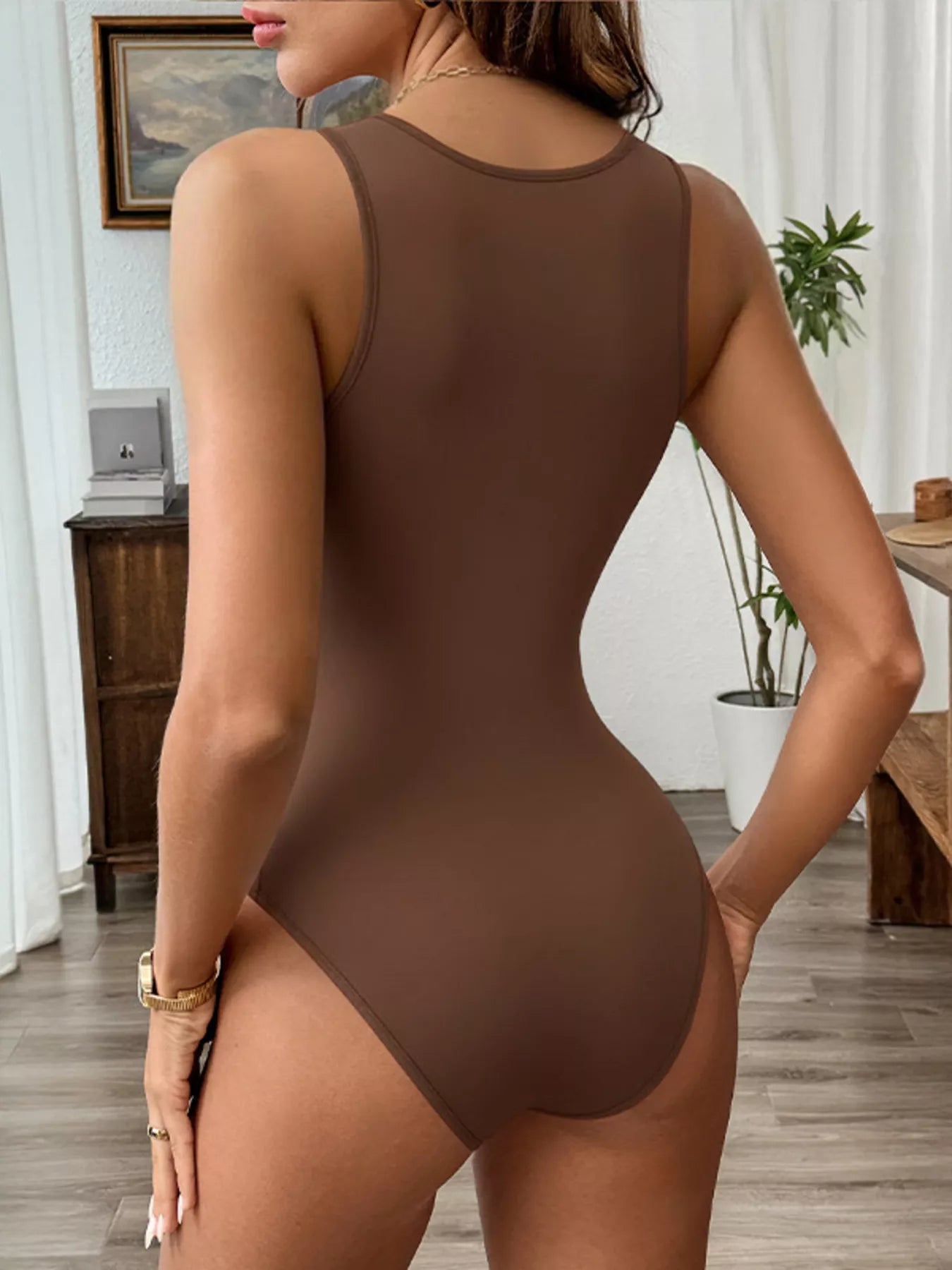 Deep V-Neck Bodysuit by Simply Love