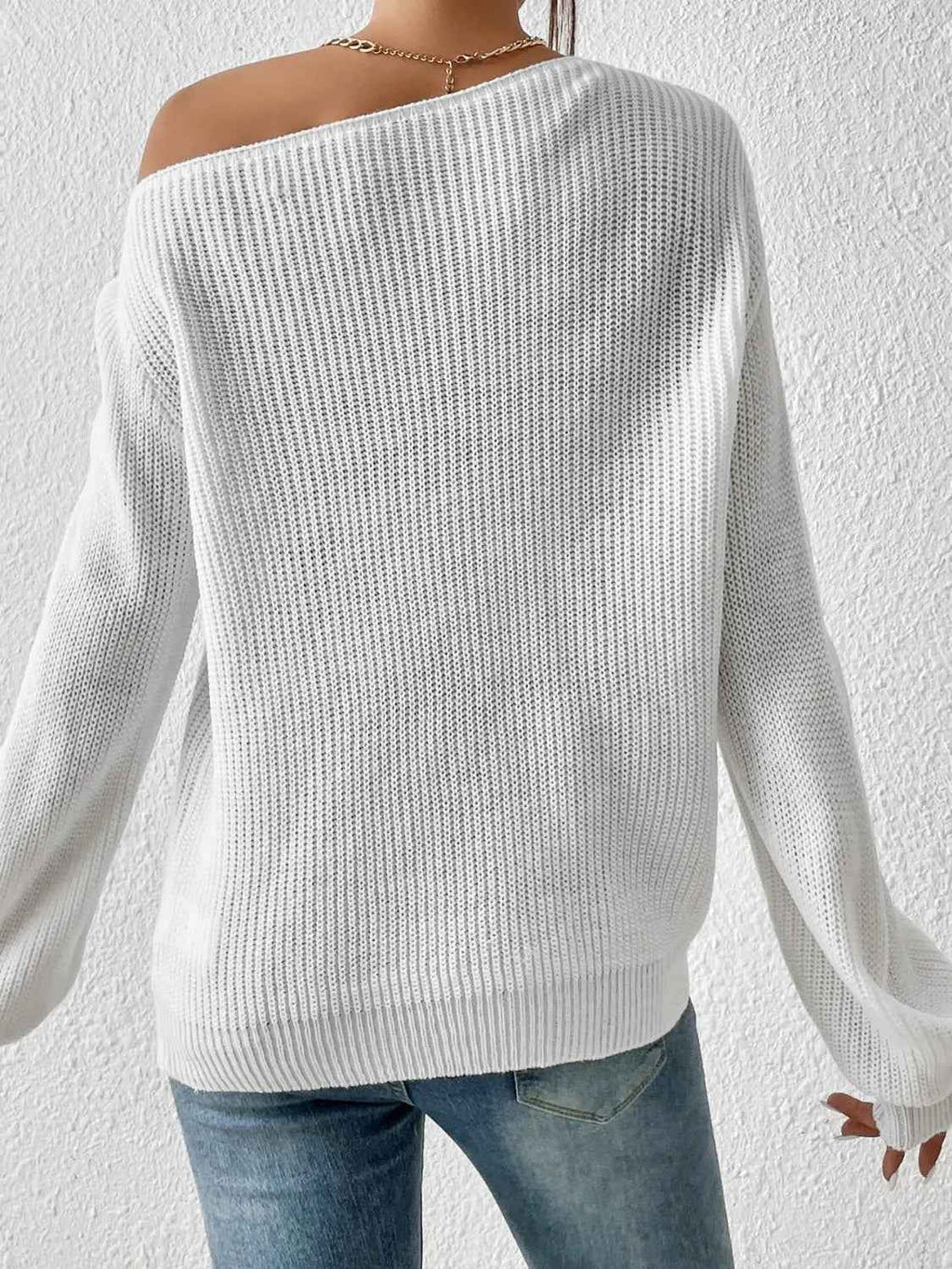 Honey Long Sleeve One Shoulder Sweater