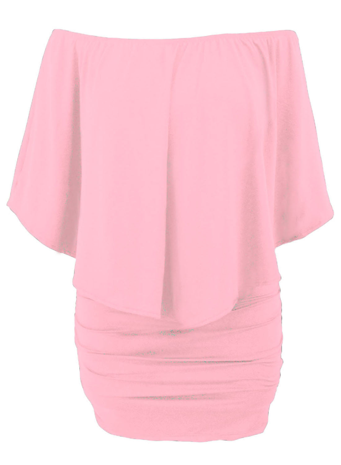 Plus size  Dressing Layered Fiery Red Mini Poncho Dress