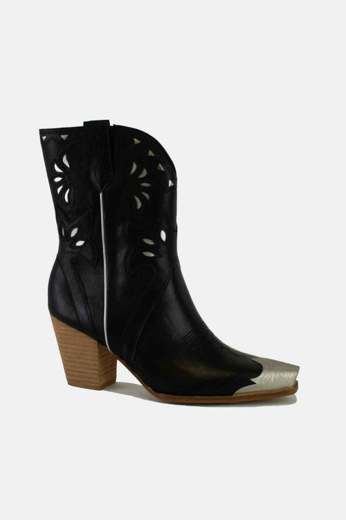Beast Fashion Cut-Out Floral Embroidery Boots by Wild and Free Boutique