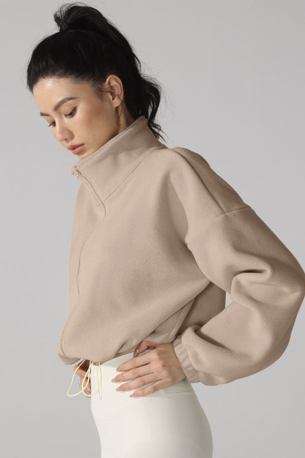 High Neck Fleece Jacket - Goddess Imports Marketplace