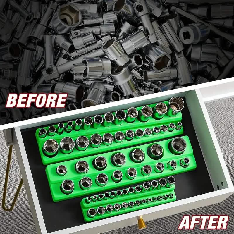 6-Piece: Magnetic Socket Organizer Set by DailySale