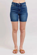 Judy Blue Full Size High Waist Bermudas Jeans W/ Back Flap Pockets Plus Size