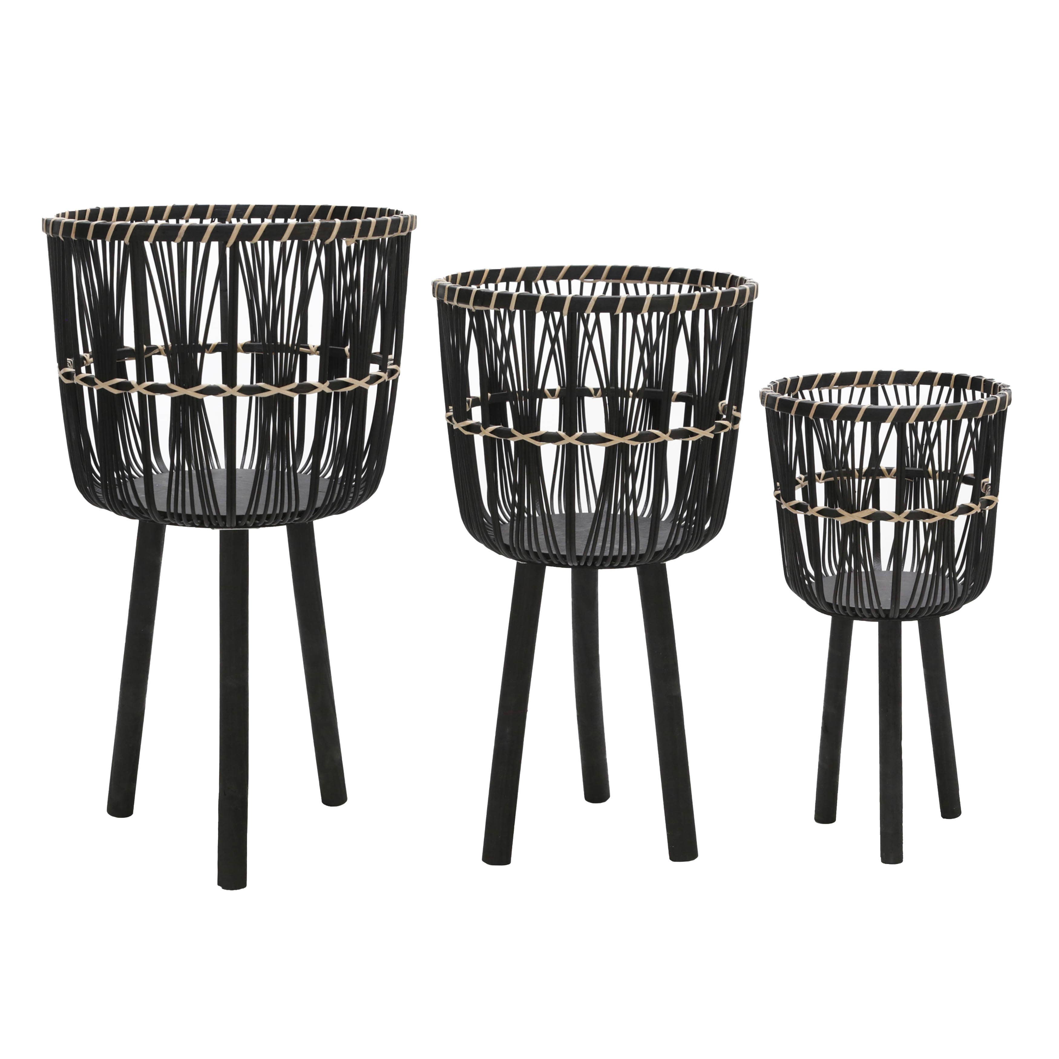 Bamboo Tripod Base Planters by Terra Cotta Botanical Boutique