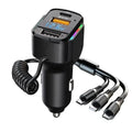3-in-1 65W 3-port USB PD Fast Car Charger by DailySale