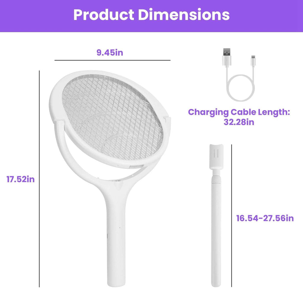 3-in-1 90º Rotating Electric Bug Zapper Racket by DailySale