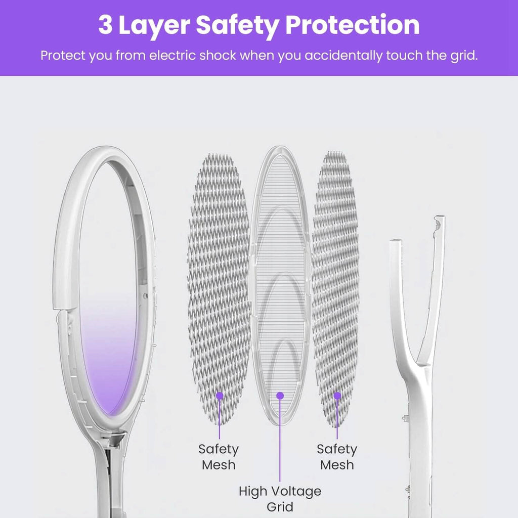 3-in-1 90º Rotating Electric Bug Zapper Racket by DailySale