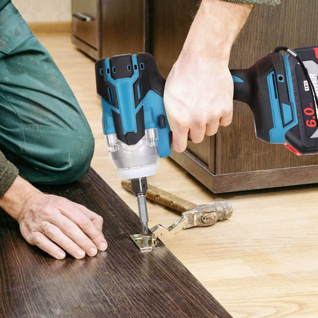 3-In-1 Cordless Electric Impact Wrench Drill Screwdriver with Brushless Motor Max 3450RPM Variable Speed by DailySale