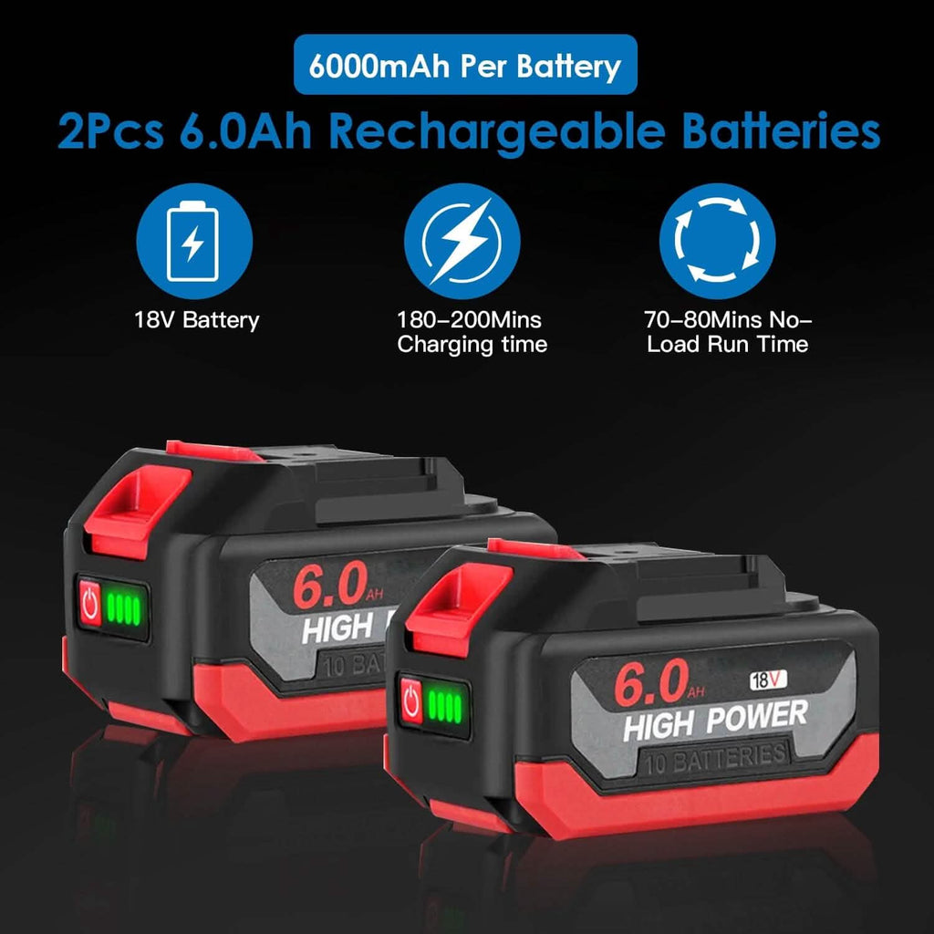 3-In-1 Cordless Electric Impact Wrench Drill Screwdriver with Brushless Motor Max 3450RPM Variable Speed by DailySale