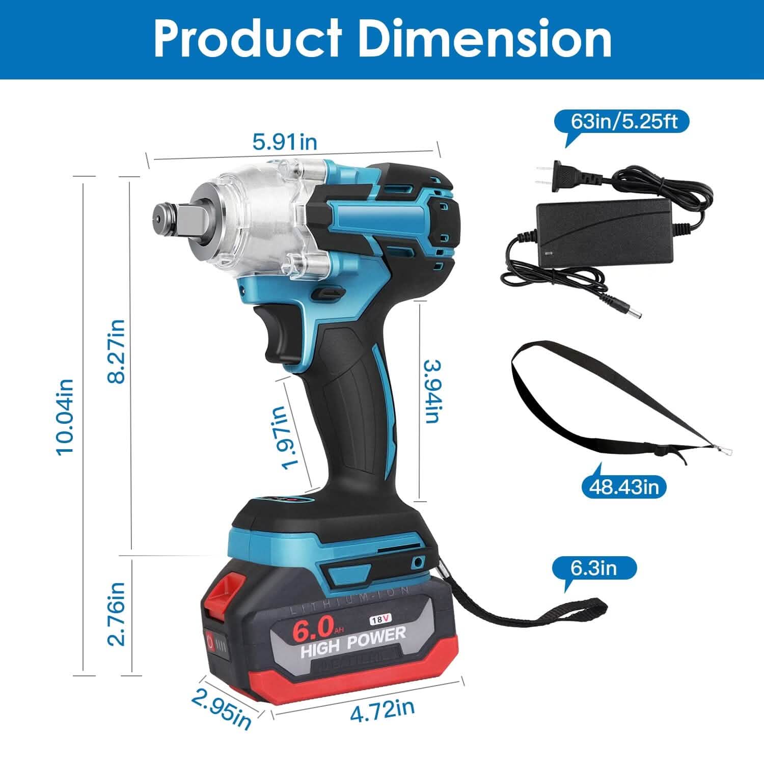 3-In-1 Cordless Electric Impact Wrench Drill Screwdriver with Brushless Motor Max 3450RPM Variable Speed by DailySale