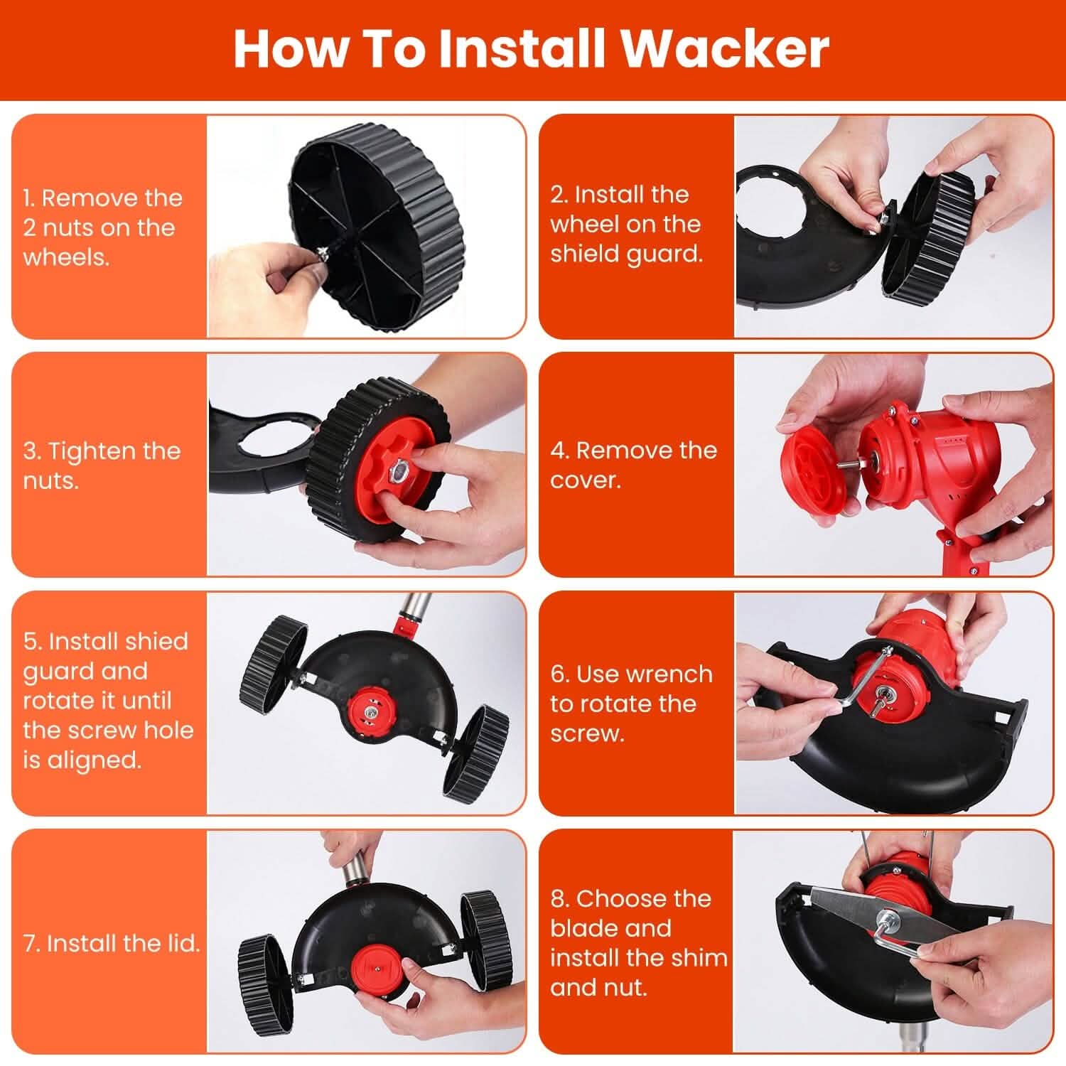 3-in-1 Electric Cordless Grass Wacker Battery Powered Grass Trimmer with Wheels Adjustable Head with 2-Pieces 2500mAh Batteries by DailySale