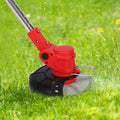 3-in-1 Electric Cordless Grass Wacker Battery Powered Grass Trimmer with Wheels Adjustable Head with 2-Pieces 2500mAh Batteries by DailySale